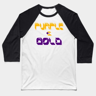 purple & gold Baseball T-Shirt